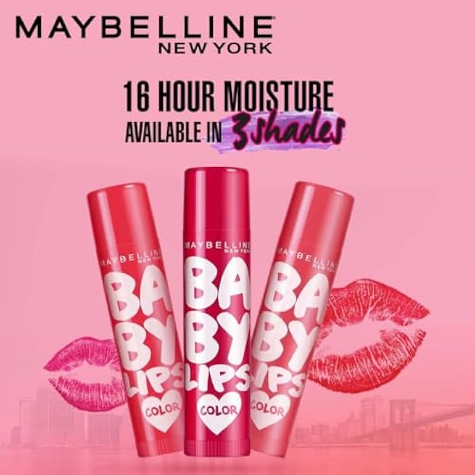 rayihni NEW YORK BABY LIPS CHERRY CRUSH & BABY LIPS BERRY CRUSH LIP BALM , RED, 31.2 G (PACK OF 2) - Image 3